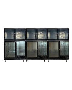 Quick N Clean Jumbo Bottom+Top Galvanized Cage Banks 6 or 9 Units