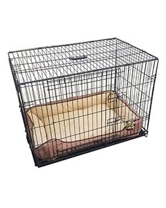 Large Crate & Plush Bed Combination