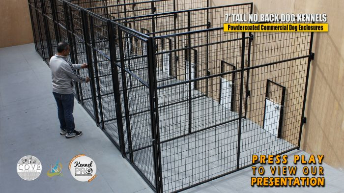 6' X 6' Multiple 7' Tall No Back Dog Kennels x5