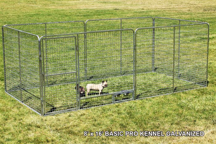 6' X 18' Basic Dog Kennel Pro (Galvanized)