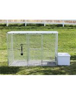 4' X 10' Complete K9 Condo PRO Dog Kennel & Cube Dog House