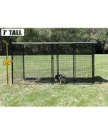 6' X 12' Complete 7' Tall Dog Kennel (Powder-Coated)