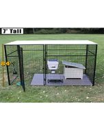 6' X 12' Ultimate 7' Tall Wire Kennel (Powdercoated)