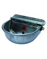 Galvanized Steel Kennel Mounted Water Bowl W/ Water Hook Up