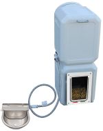 The Vault 60LB. Food Dispenser + 7 Gallon Stainless Steel Auto Water Bowl Combo