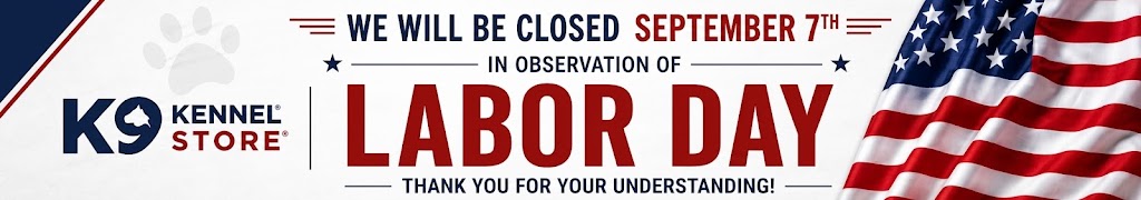 K9 Kennel Store holiday announcement banner